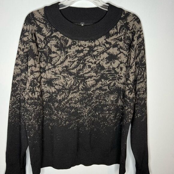 EXCELLENT CONDITION SMALL ATHLETA JACQUARD FLORAL OMBRÉ MERINO WOOL CREW SWEATER - Picture 3 of 8